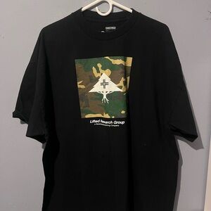 Black Tee with Camo Graphic